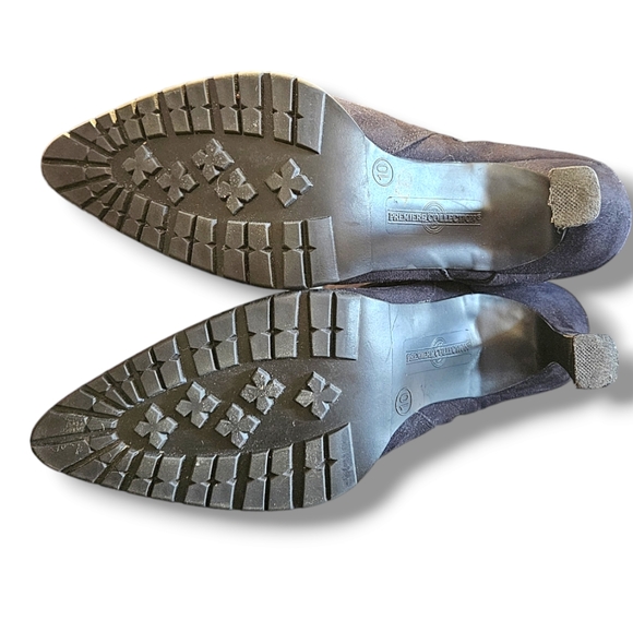 Suede calf high boots - Picture 2 of 9